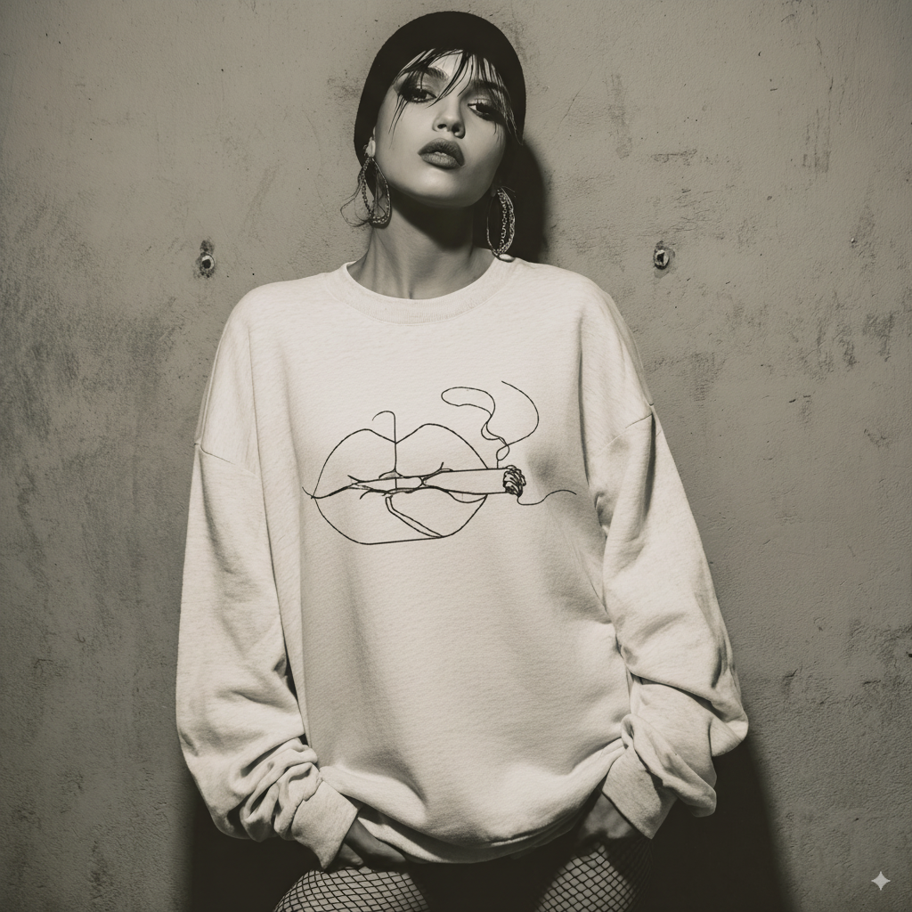 Vintage Oversize SILLY GIRL Pullover