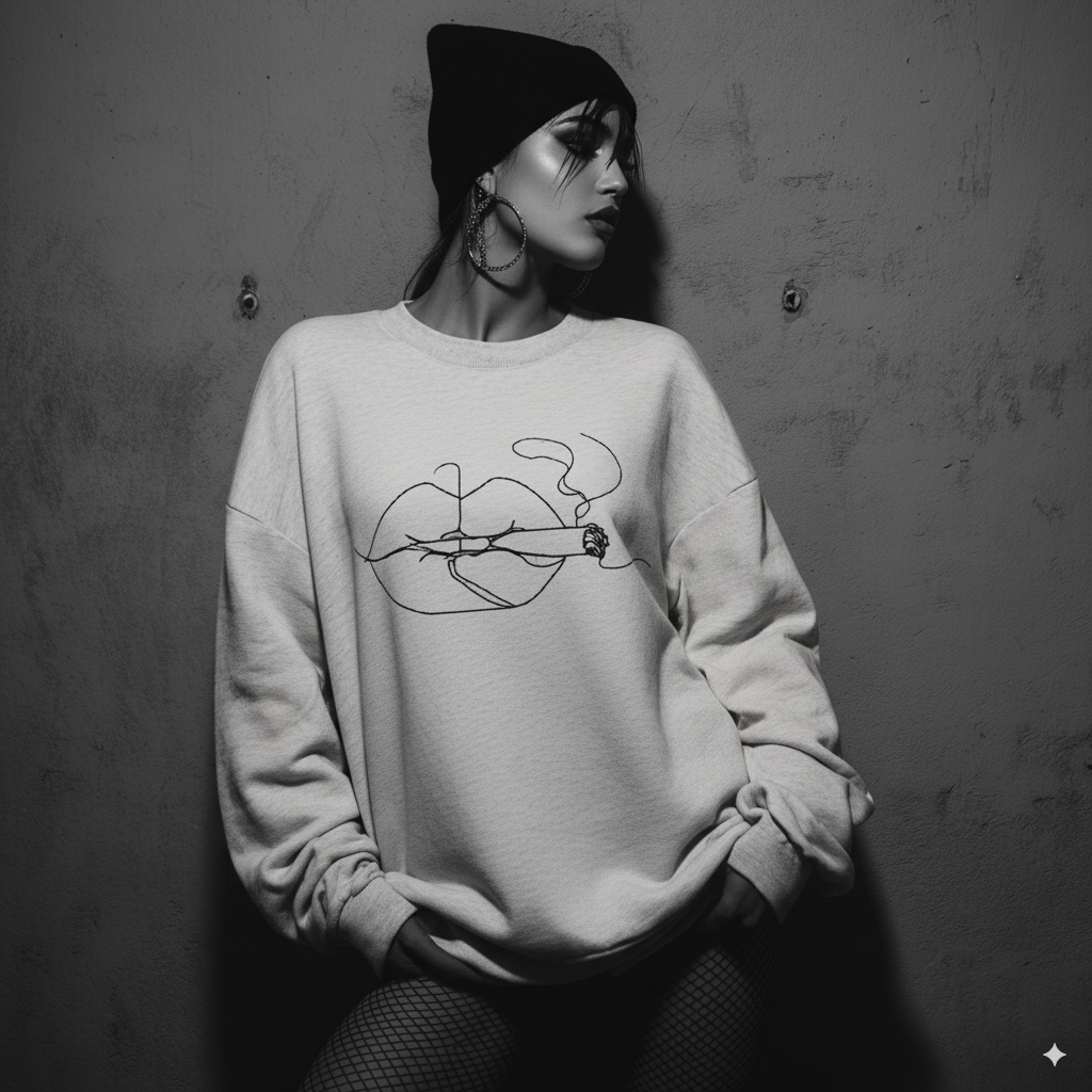 Vintage Oversize SILLY GIRL Pullover